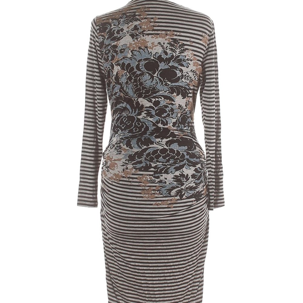 Tracy Reese Long SLeeve Gray Striped Dress - Picture 2 of 7